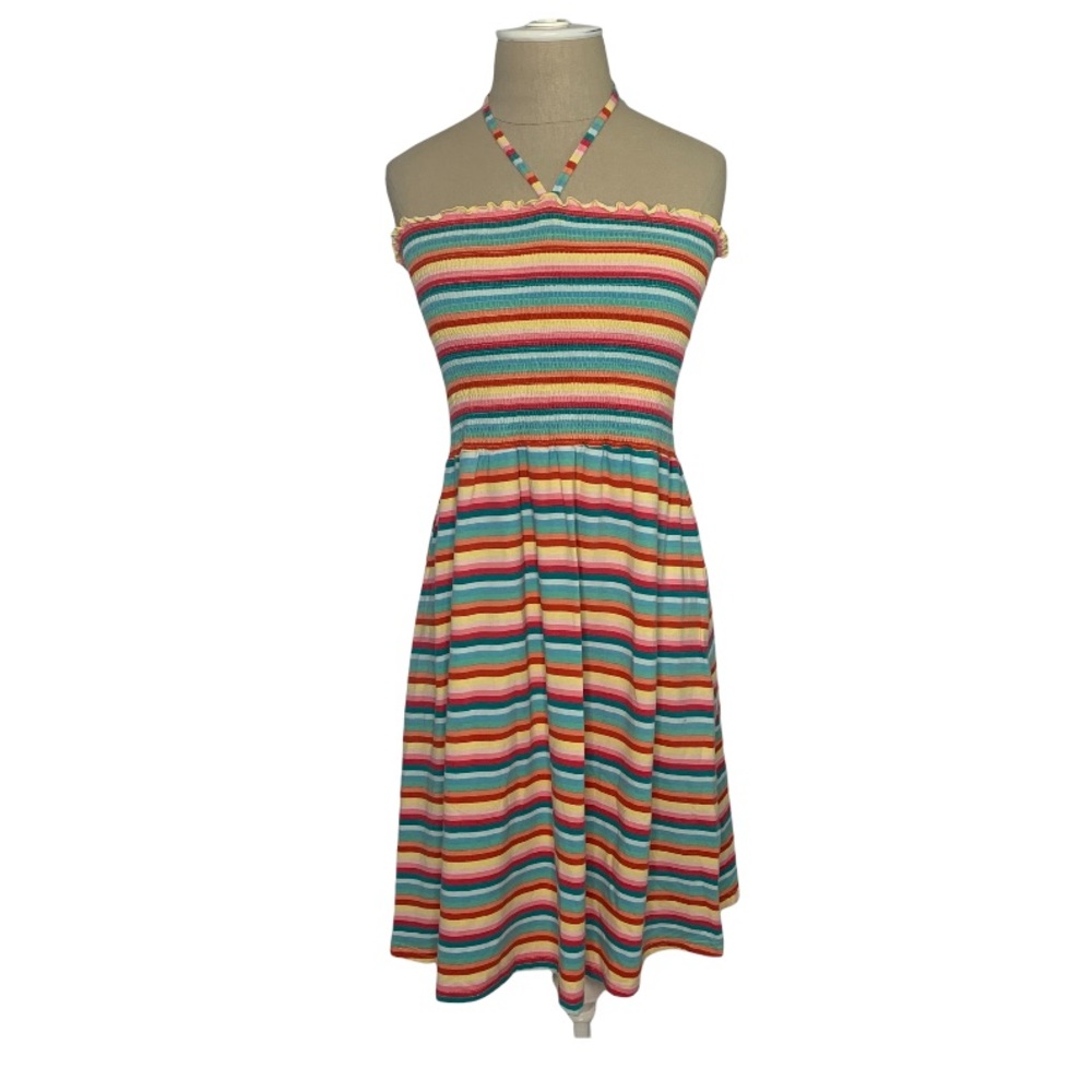 H&M Y2K rainbow strapless dress medium